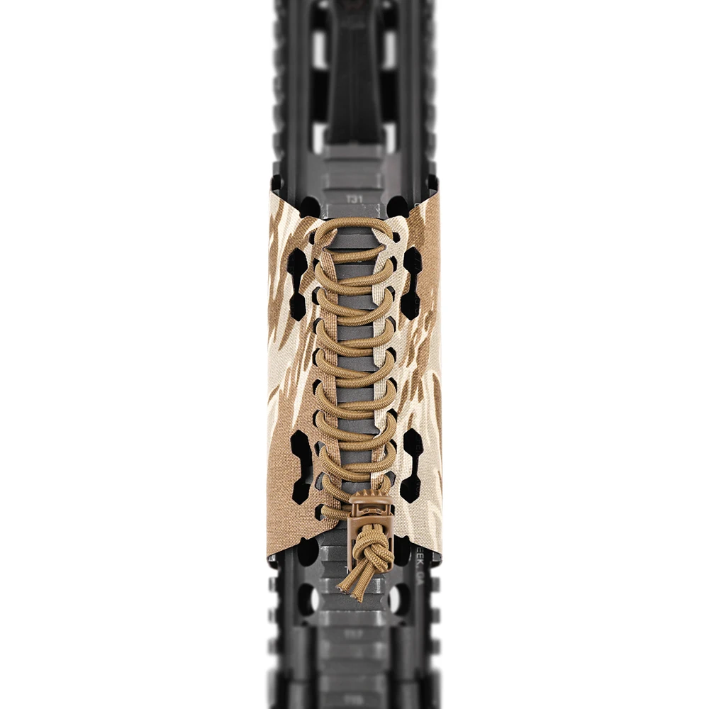 واقي يد تكتيكي مع غطاء حماية مضاد للخدش وواقي يد للسكك الحديدية ملفوف بجلد مزخرف