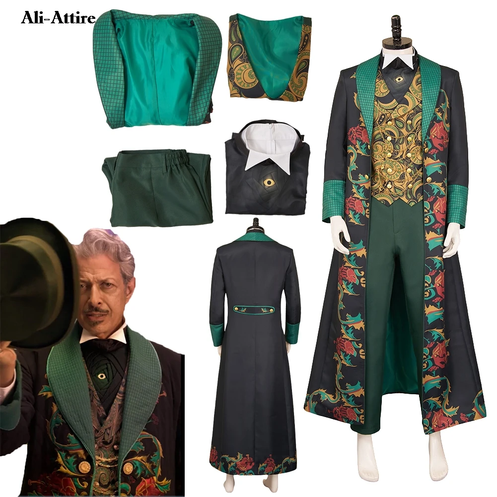 

2025 Movie Wicked Cosplay The Wonderful Wizard Clothes Men Party Disguise Roleplay Halloween Costume Carnival Outfits Suit