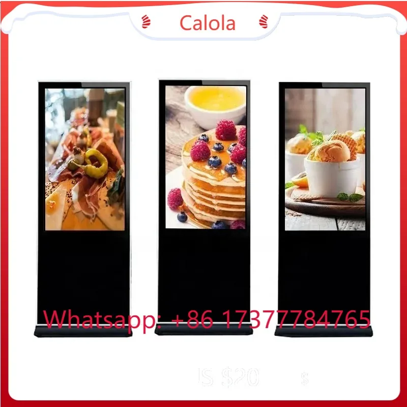 Indoor HD LCD Digital Signage Floor Standing Video Display Screen for Business Advertising Information Release