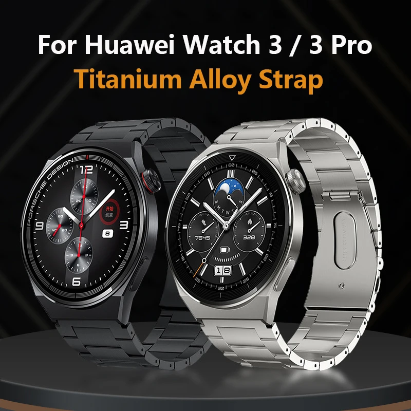 

Titanium Alloy Strap for Huawei Watch 3 3 Pro GT3 Pro 46mm Titanium Metal Watch Band for Huawei GT 2 Magic 2 GT 2E Wrist Band