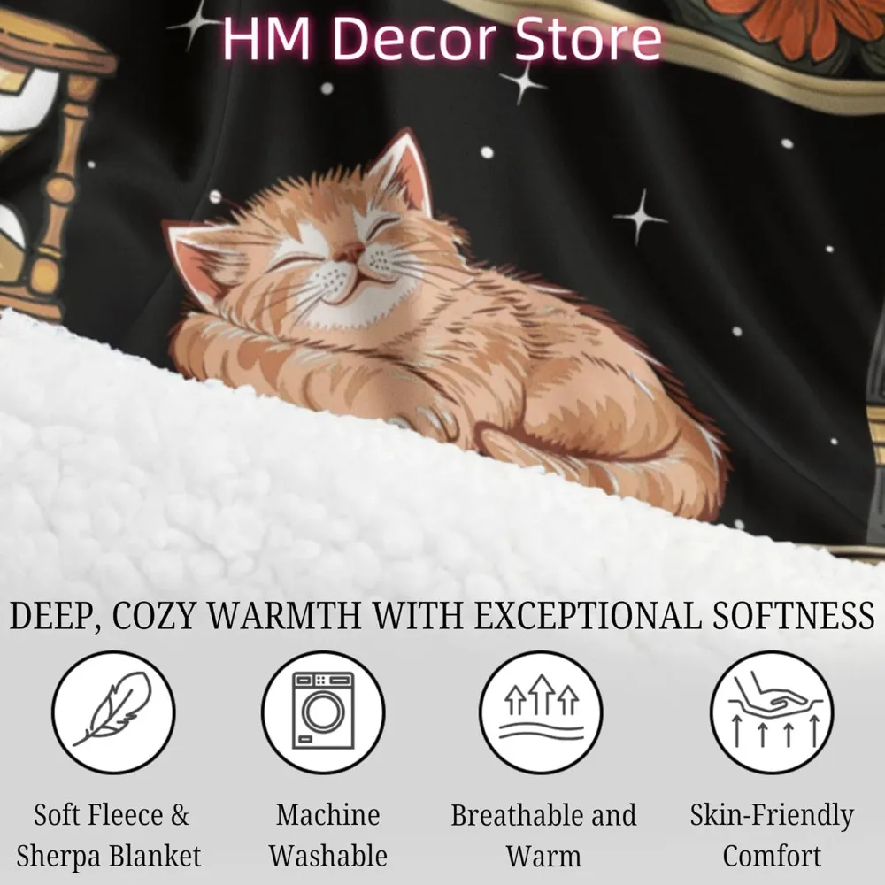 Cat Book Wearable Blanket with Hood, Cozy Reading Gifts for Book Lovers Women & Men, Cute Librarian Present for Readers, Cat Lov