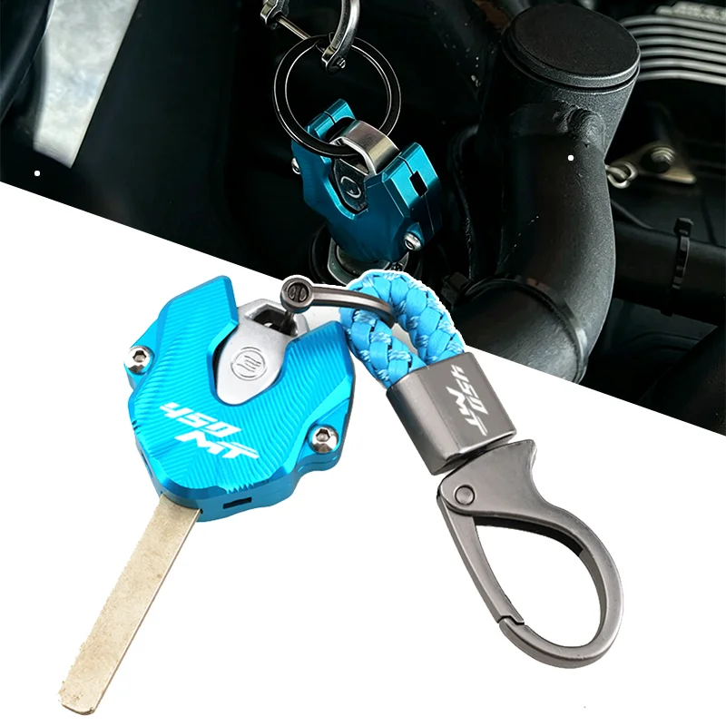 

For CF MOTO CFMOTO 450MT 450-MT MT450 450 MT 2022 2023 2024 2025+ MOTO Accessories CNC Key Cover Case Shell & KeyChain Keyring