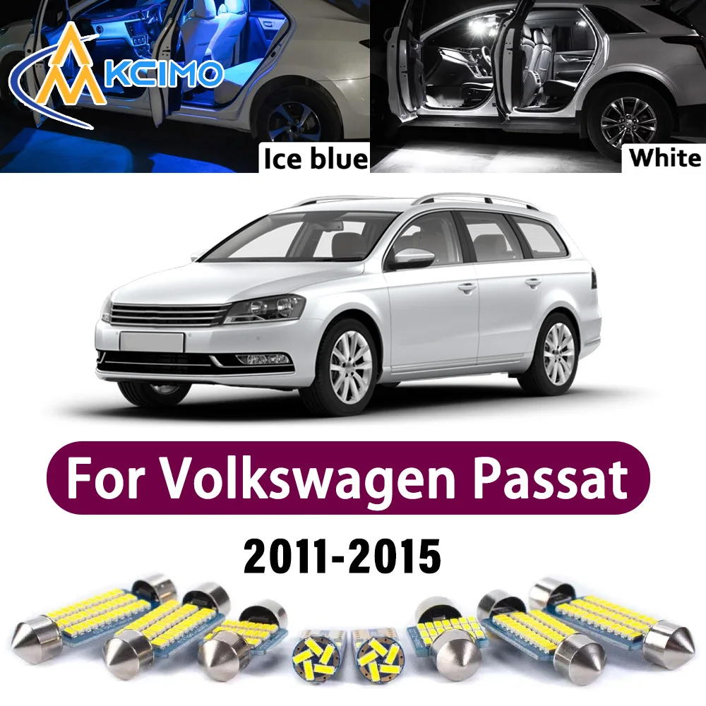 

Super Bright LED Interior Lamp Kit For Volkswagen Passat B7 Sedan 2011-2015 Error Free Canbus Trunk Reading Mirror Light Bulbs