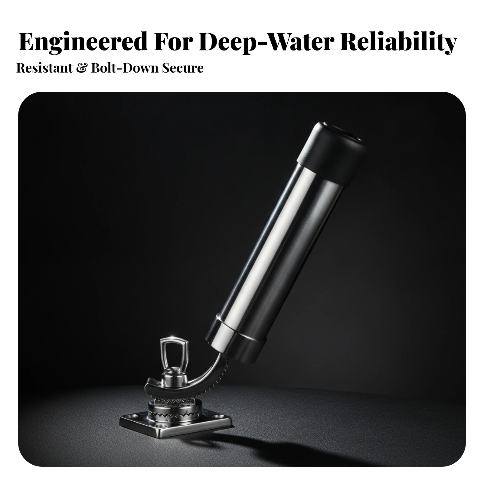 Boat Rod Holder with Adjustable Swivel Corrosion-Resistant Marine Rod Holder Hardware Rustproof Safeguarding for Anglers, Boats