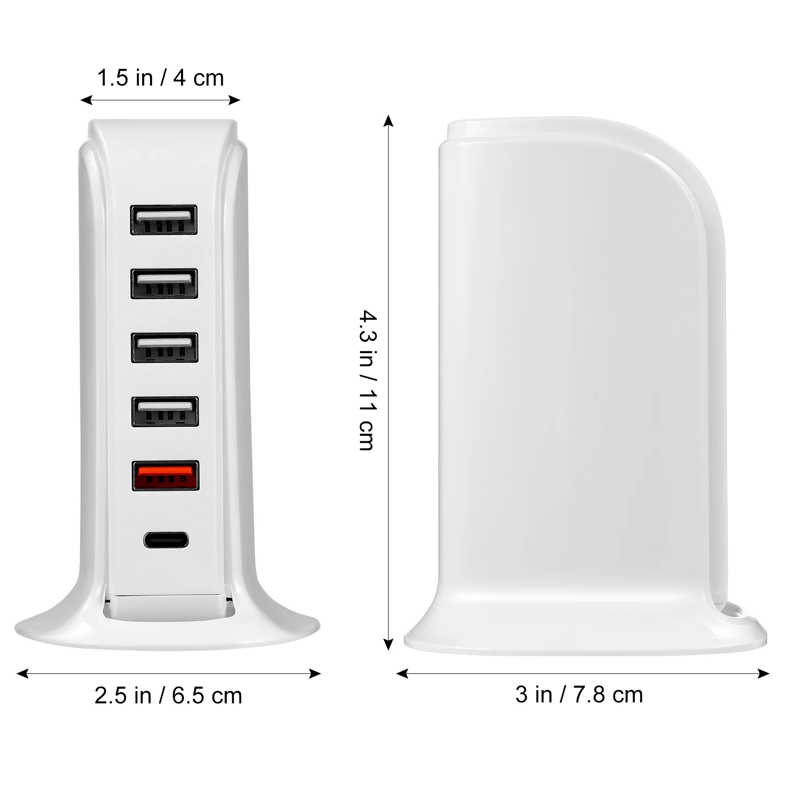 40 W Multi-port Charging USB Station Fast Extension Socket 40w and Plug Tower for Multiple Devices