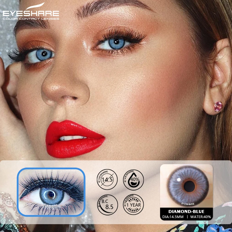 EYESHARE 1 Pair Color Contact Lenses for Eyes Annual Colored Lenses Eye New Contacts Pupils Color Lens Eyes Contact Lens Beauty