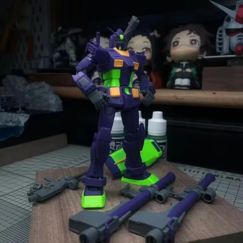 

Ganso Yuanzu Eva Color Action Figures Double Cannon 6 Face Masks Mech Assembly Model Kit Desktop Decoration Boy Toy Gift