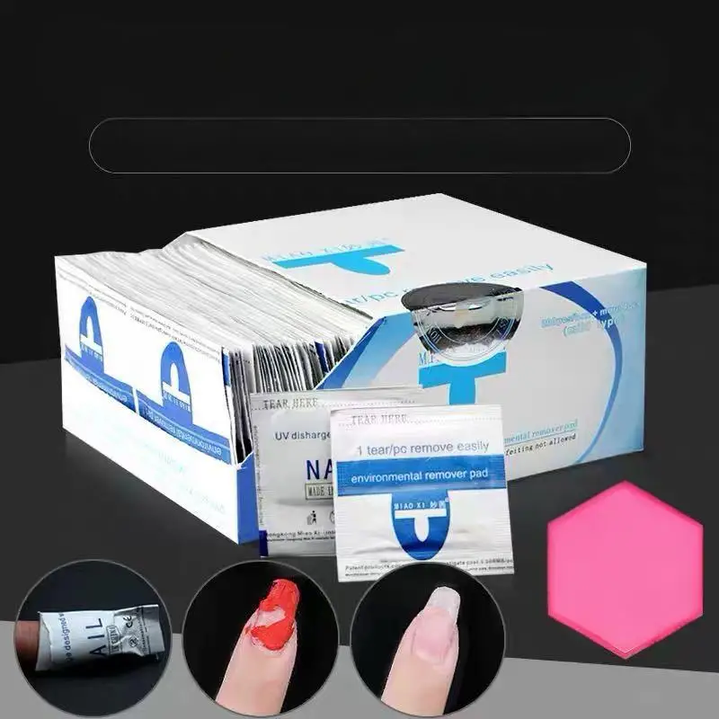 منشفة مزيل طلاء الأظافر للاستعمال مرة واحدة، مزيل طلاء الأظافر، مزيل جل للعلاج بالضوء، وسادة قطنية لغسل الأظافر #4