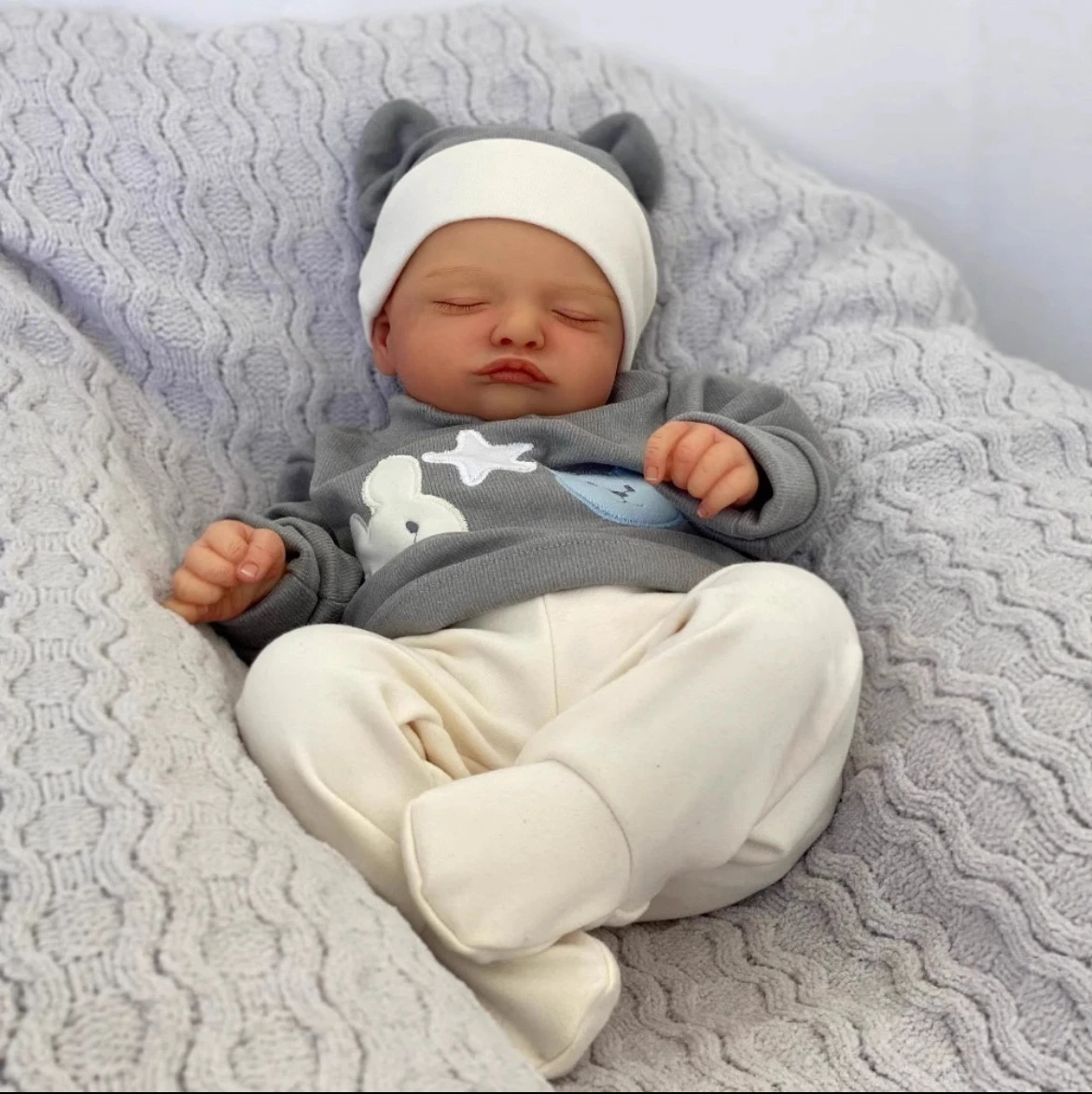

18 inch Rosalie Lifelike Reborn Baby Doll – Handmade Realistic Newborn with 3D Skin & Visible Veins Birthday Gift for Children