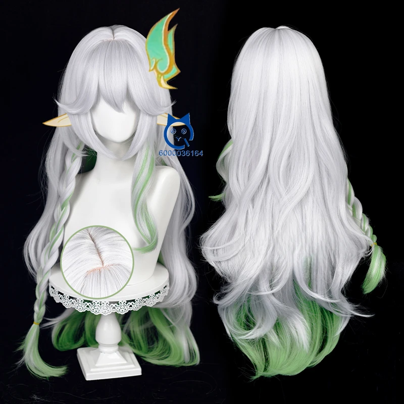 

The Greater Lord Rukkhadevata Cosplay Anime Expo Wig 100cm Long Gradient Degree of Adaptability Wig Ear Heat Resistant Synthetic