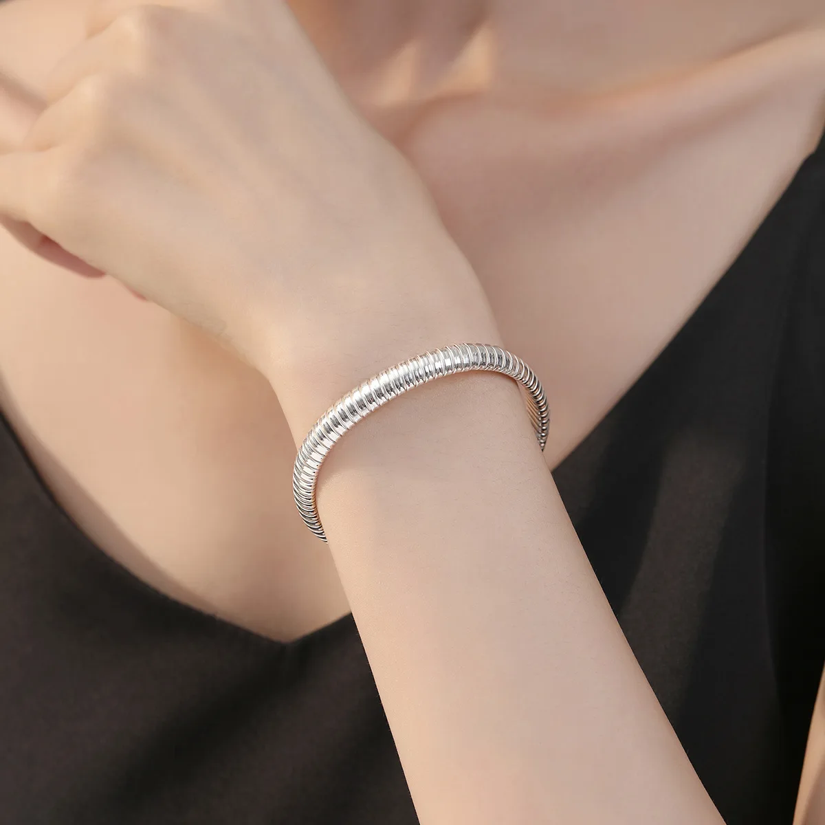 

Italian Elastic Bracelet S925 Sterling Silver