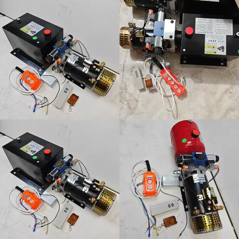 Engineering Dump Truck Trolley Ladder Environmental Protection Cover Flying Wing Hydraulic Power Unit DC Motor Pump Station