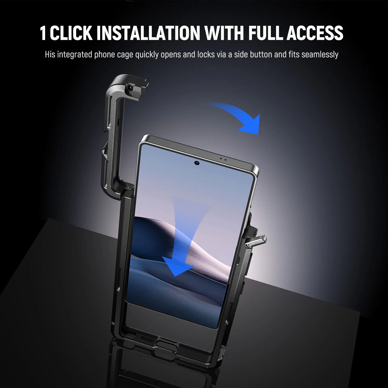 NEEWER Handykäfig, Mobiles Video-Rig Handy-Stabilisator mit 67mm Filteradapter Kompatibel mit Samsung Galaxy S25 Ultra – Detail 2