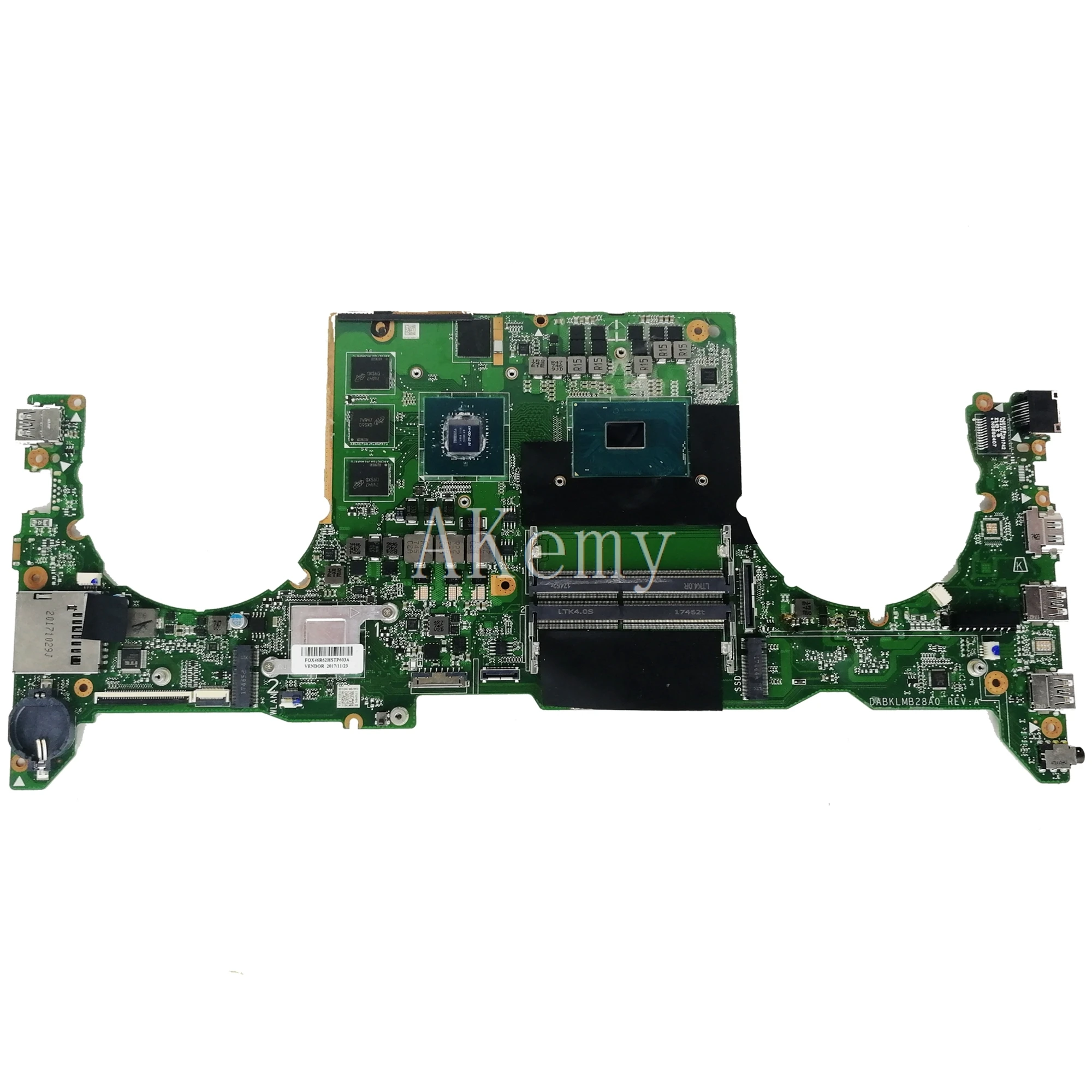 ASUS GL503VD FX63VD ZX63V S5A FZ63VD GL503VE FX503V GL503V ノートパソコンのマザーボード FX503VD メインボード FX63V DABKLMB28A0 テスト済み