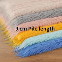 9cm stos długie pluszowe modne tkaniny dekoracje Handmade Diy Faux sierść zwierzęca miękka hurtownia tkaniny przez metr na materiał do szycia