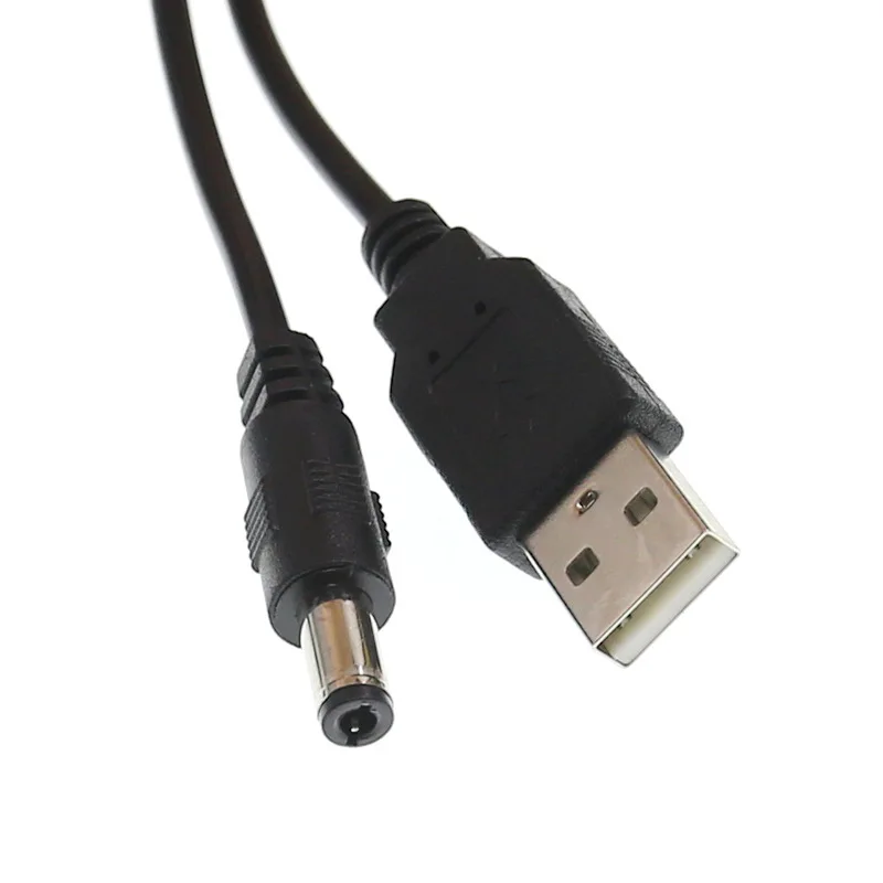 USB to DC Charging Cable 1M 5V Round Hole 5.5*2.1mm Plug 5V Power Supply Wire Computer Router Charger Cable Adapter Extend Cord