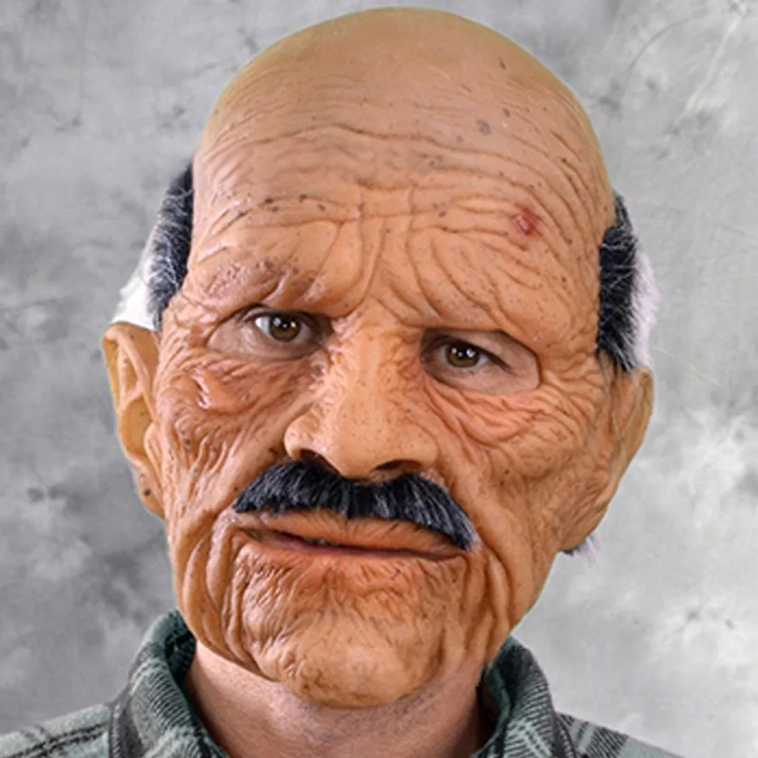 Halloween-Masken für Ältere Frauen und Männer, Falten-Vollkopfmaske, Opa/Oma Gesichtsmaske, Teufel-Neuheiten-Zubehör, Party-Cosplay-Requisiten – Detail 7