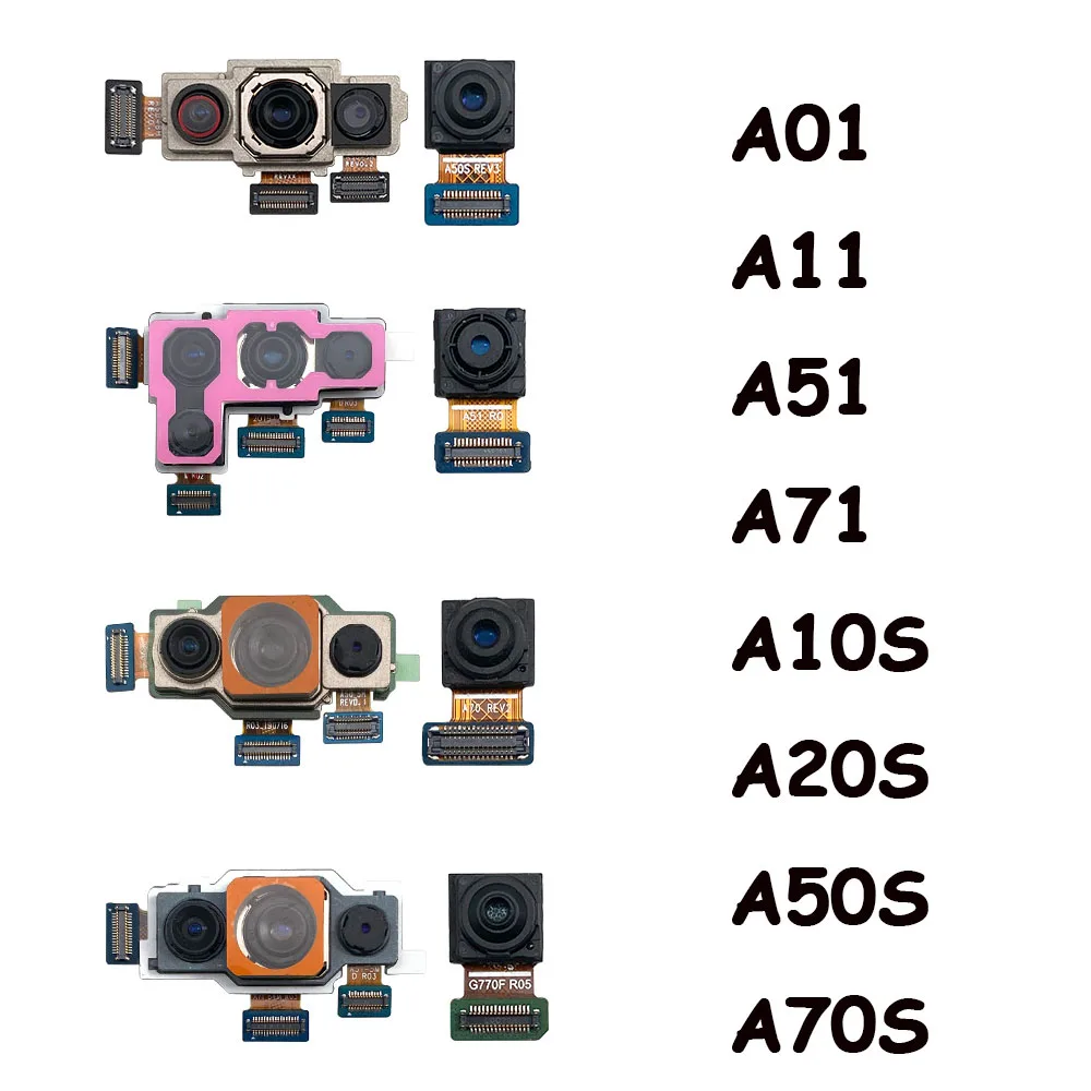 Rear Big Main Back Macro UltraWide Camera + Front Facing Camera For Samsung A01 A10S A11 A20S A50S A51 A70S A71 A20 Repair Parts