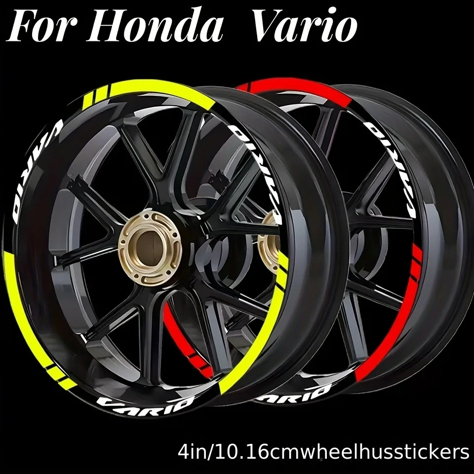 Reflective 14-Inch Motorcycle Wheel Stickers - Waterproof,  Motorcycle
