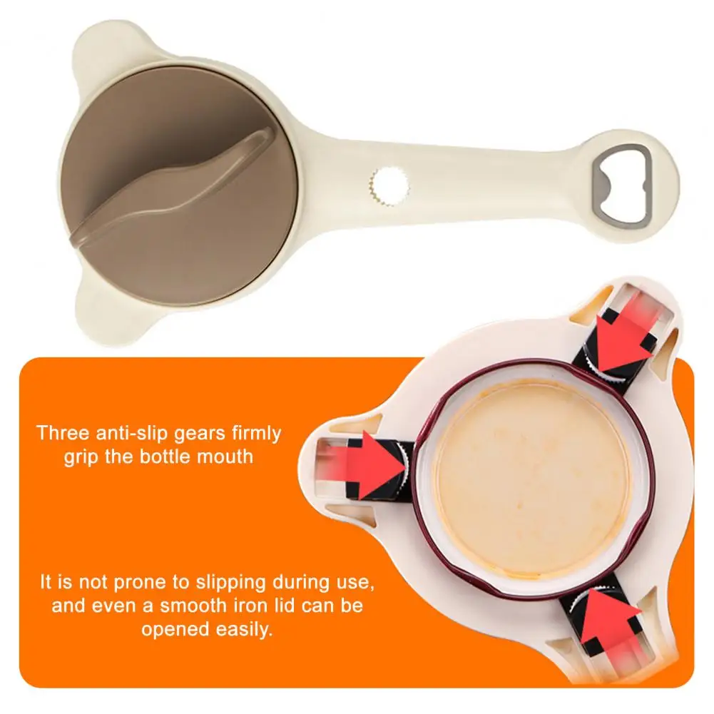 Non-slip Jar Opener Adjustable Jar Opener for Seniors Multi-purpose Bottle Jar Gripper Strain-free 3-in-1 Handheld for Hands