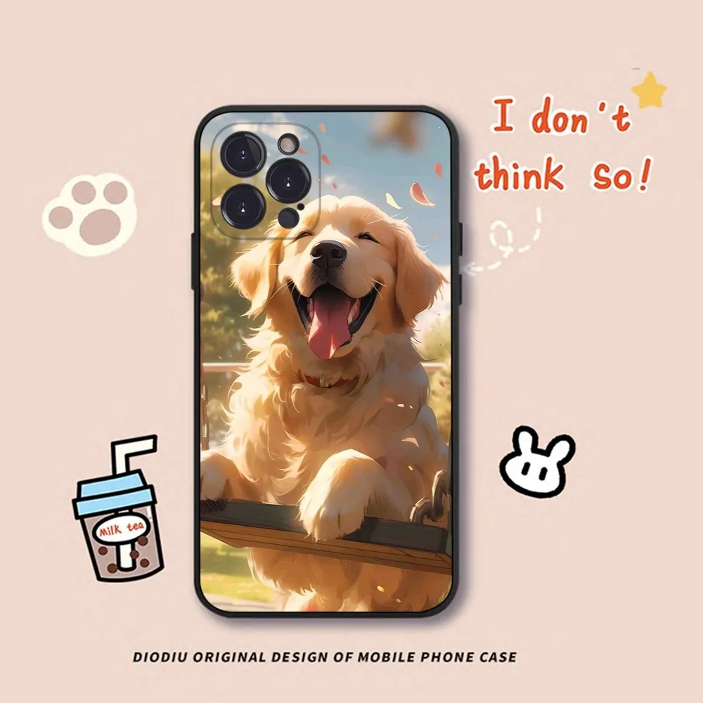 Golden Retriever Friend Phone Case Silicone Soft For iphone 15 14 13 12 11 Pro Mini XS MAX 8 7 6 Plus X 2020 XR Shell