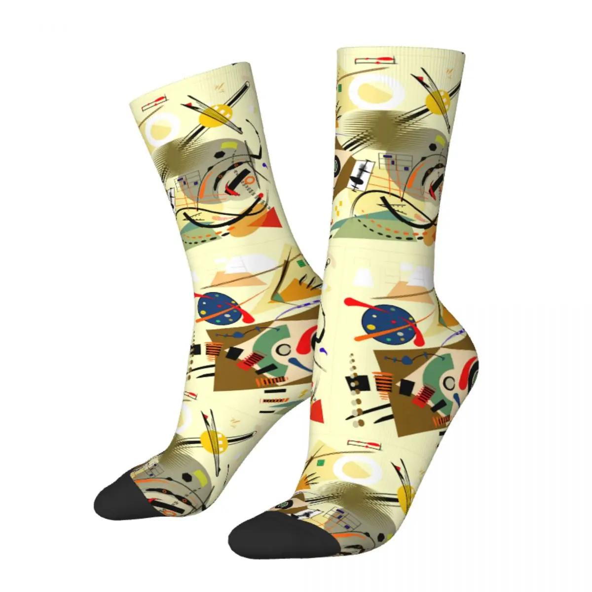 Wassily Kandinsky Fancy Curved Shapes Socks Men's Women's Warm Casual Expressionism Art Socks