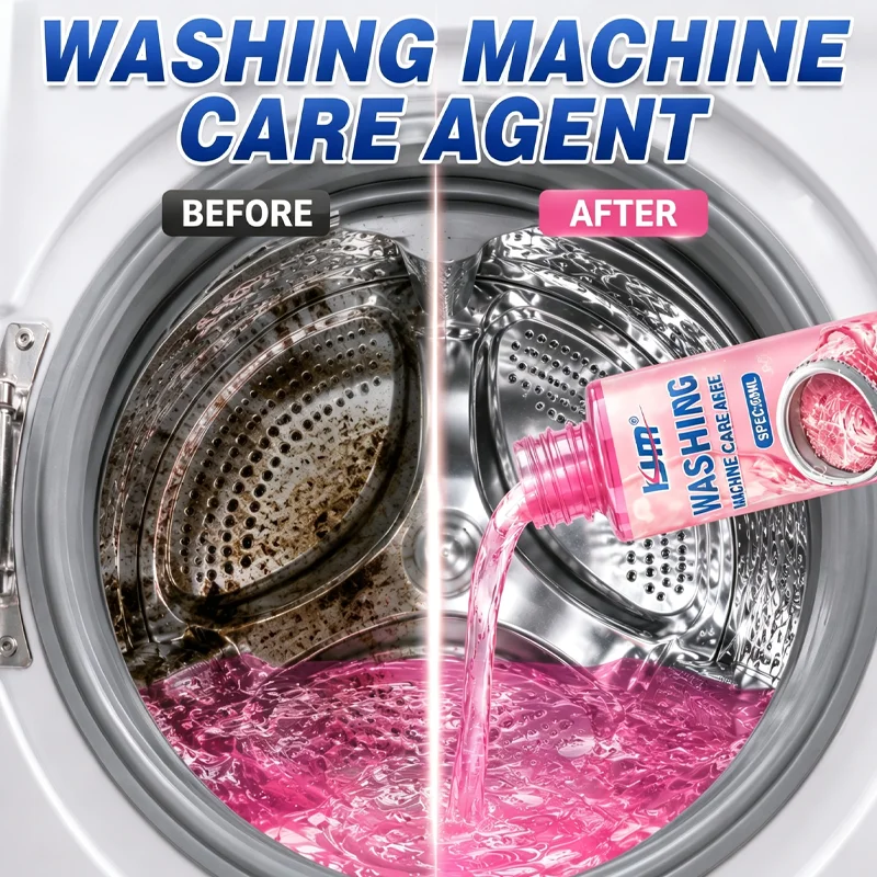 Washing Machine Cleaner Deep Clean Remove Limescale Dirt Odor Washing Machine Care Agent for Front Load Top Load Washer Drum