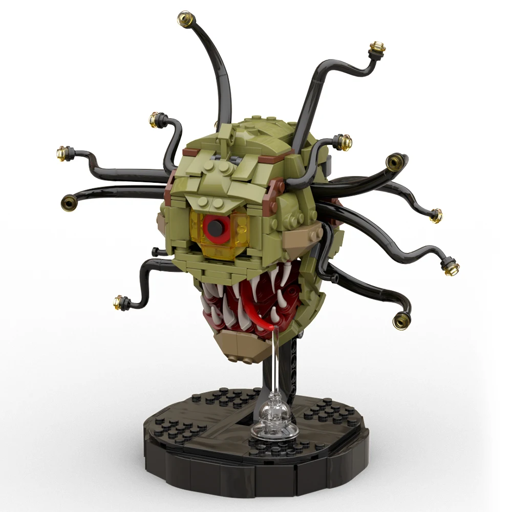 BuildMOC Horror Games Demo Cannibal Monster Building block kit Dungeonsed-BeholdersCharacter Hearthstone Mimic-Chests Brick Toy