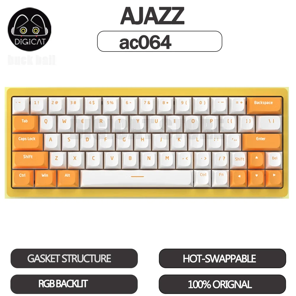 

Ajazz AC067 Mechanical Keyboards AC064 3 Mode USB/2.4G/ Bluetooth Wireless Keyboard Gasket Rgb Hot-Swap Esport Gaming Keyboards