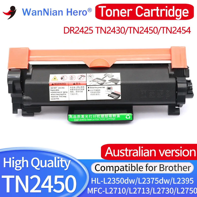 Australian TN2430 TN2450 TN2454 DR2425 Toner Cartridge For Brother HL-L2350dw L2375dw L2395dw MFC-L2710dw L2713dw L2730dw L2750