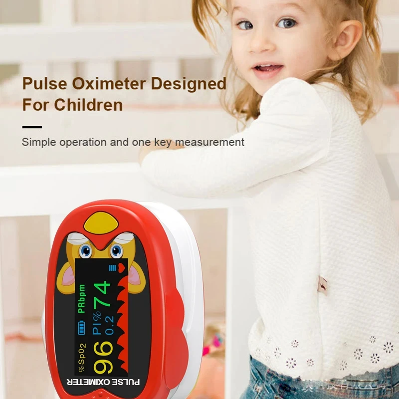 Baby Puls Oxi metro wiederauf ladbare LED Display Gurt Lanyard Blut Sauerstoff Sättigung messer Kinder Kinder Oxi metro spo2