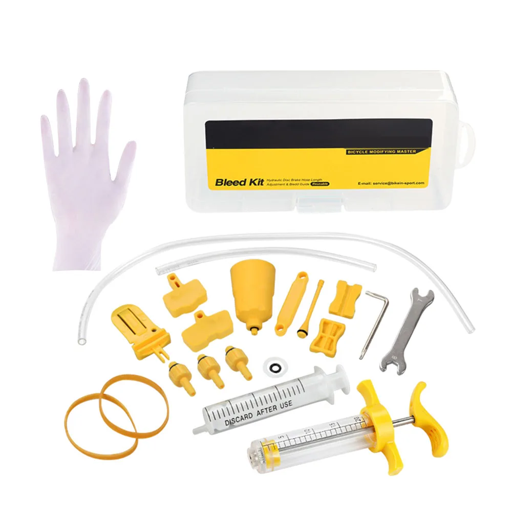 

Bike Hydraulic Brake Tool Disc Filling Mineral Oil Bleeding Kit Durable Professional Repair Tools Compatible Series High