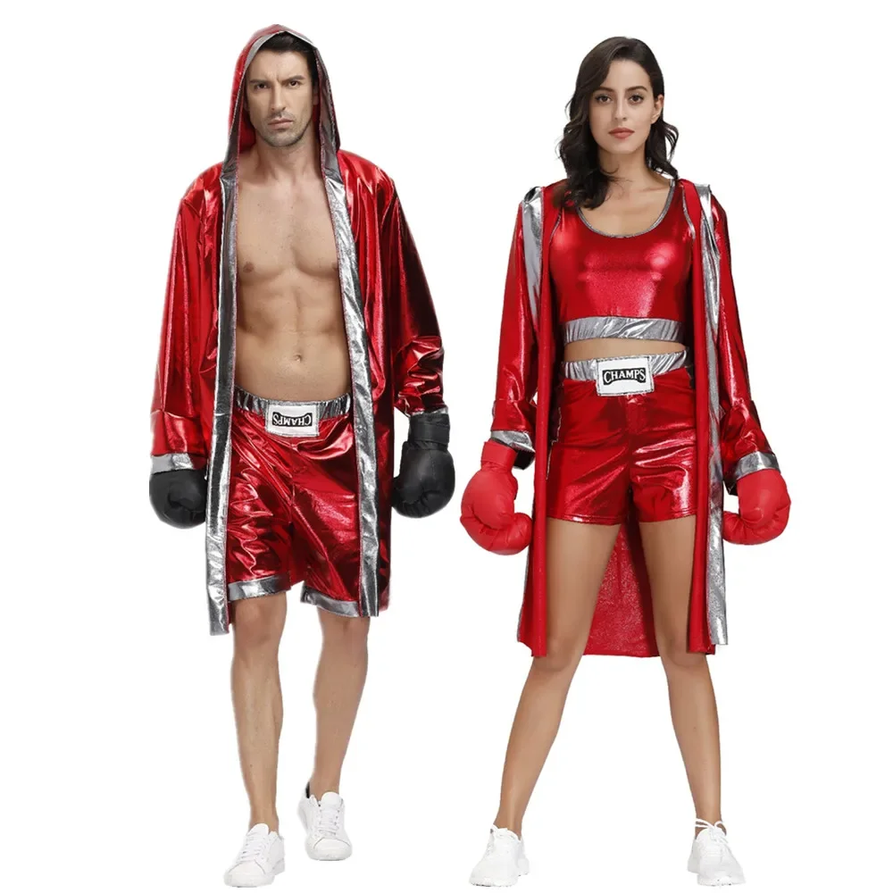 

Cosplay Boxer Costume Sports Boxing Robe Adult Boxing Training Battle Clothing