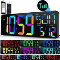 17.2inch large screen LED RGB dynamic discoloration multi-function living room bedroom electronic alarm clock