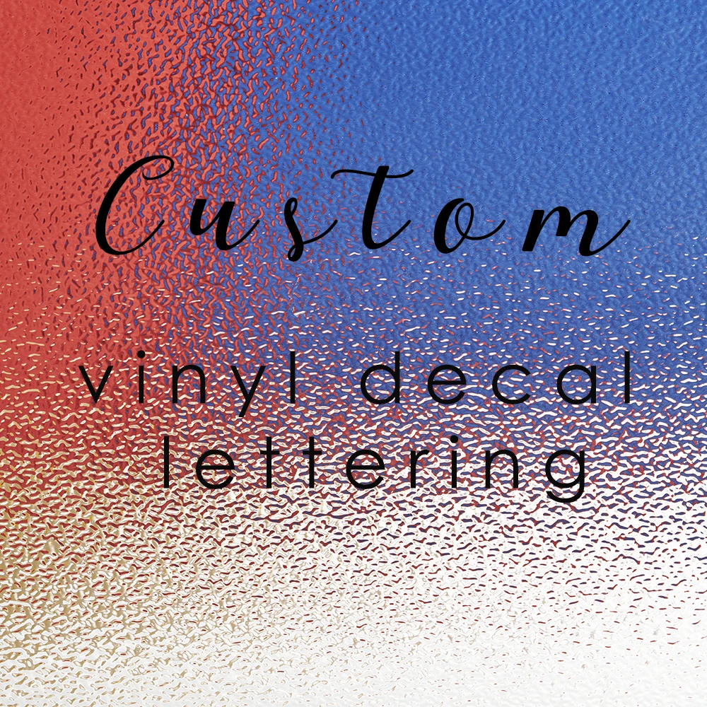 Personalised Name Sticker Vinyl Decal Water Bottle Wine Glass Lunch Box Laptop Custom Text Decor Sticker