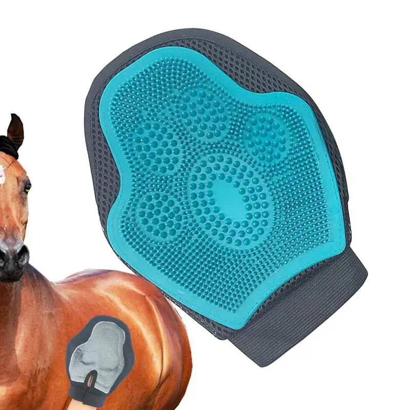 horse washing mitten horse Massage Gloves Horses Pet Hair Mitten  Silicone Horse Bathing Brush Horse Massage Scrubber