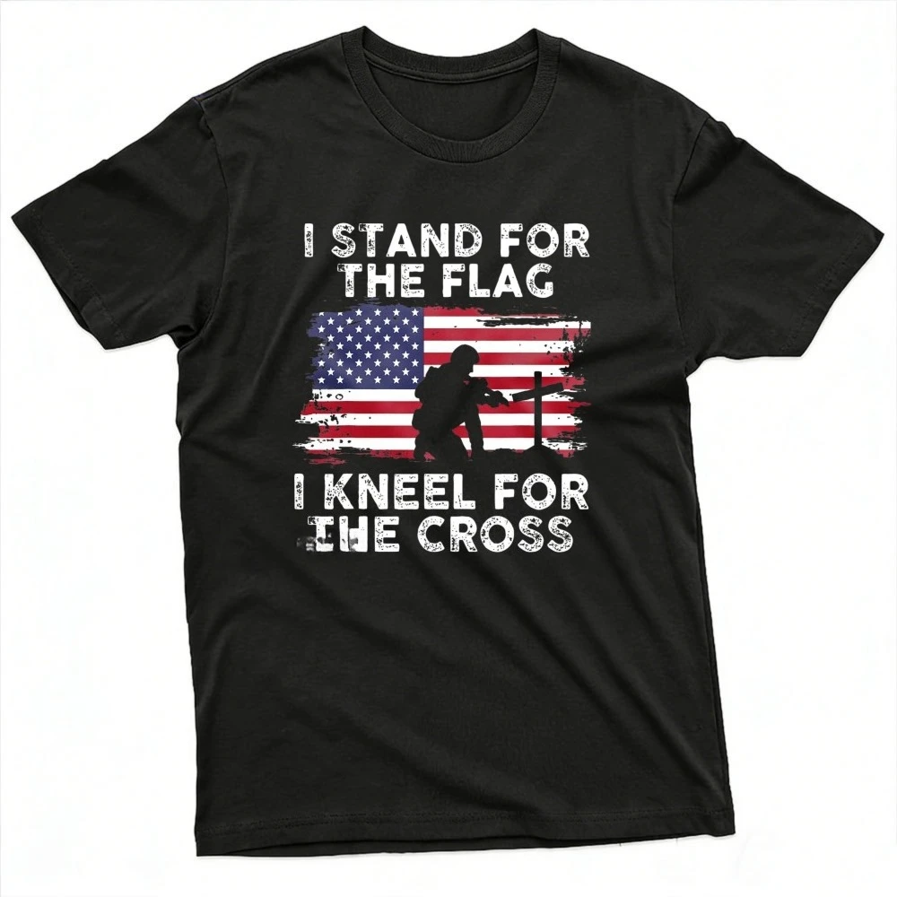 I Stand for The Flag Memorial Day Never Forget Veteran T-Shirt Men Tops Oversized O-neck Clothes Short Sleeve T-shirt