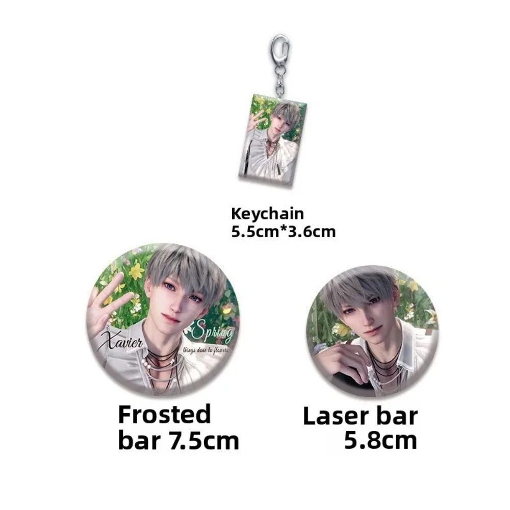 Love and Deep Space Aster Spring Series Peripheral High Definition Laser Ticket Bar Badge Keychain Small Card Postcard