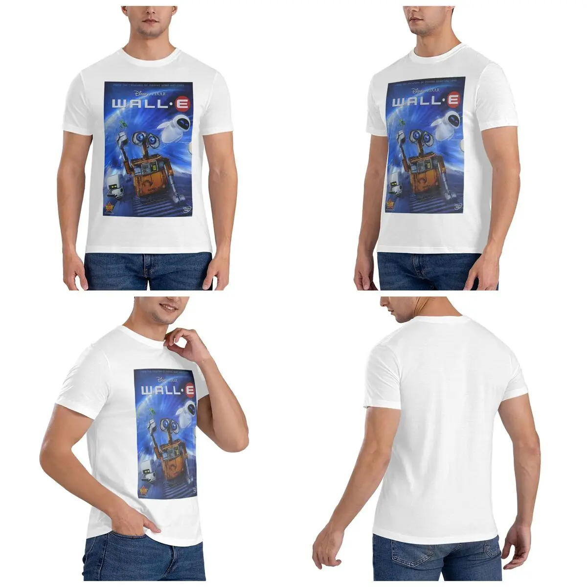 WALL-E T-Shirt for Men Cotton Oversized T Shirts Men's Tees Short O-Neck Summer Clothes Tops S-6XL