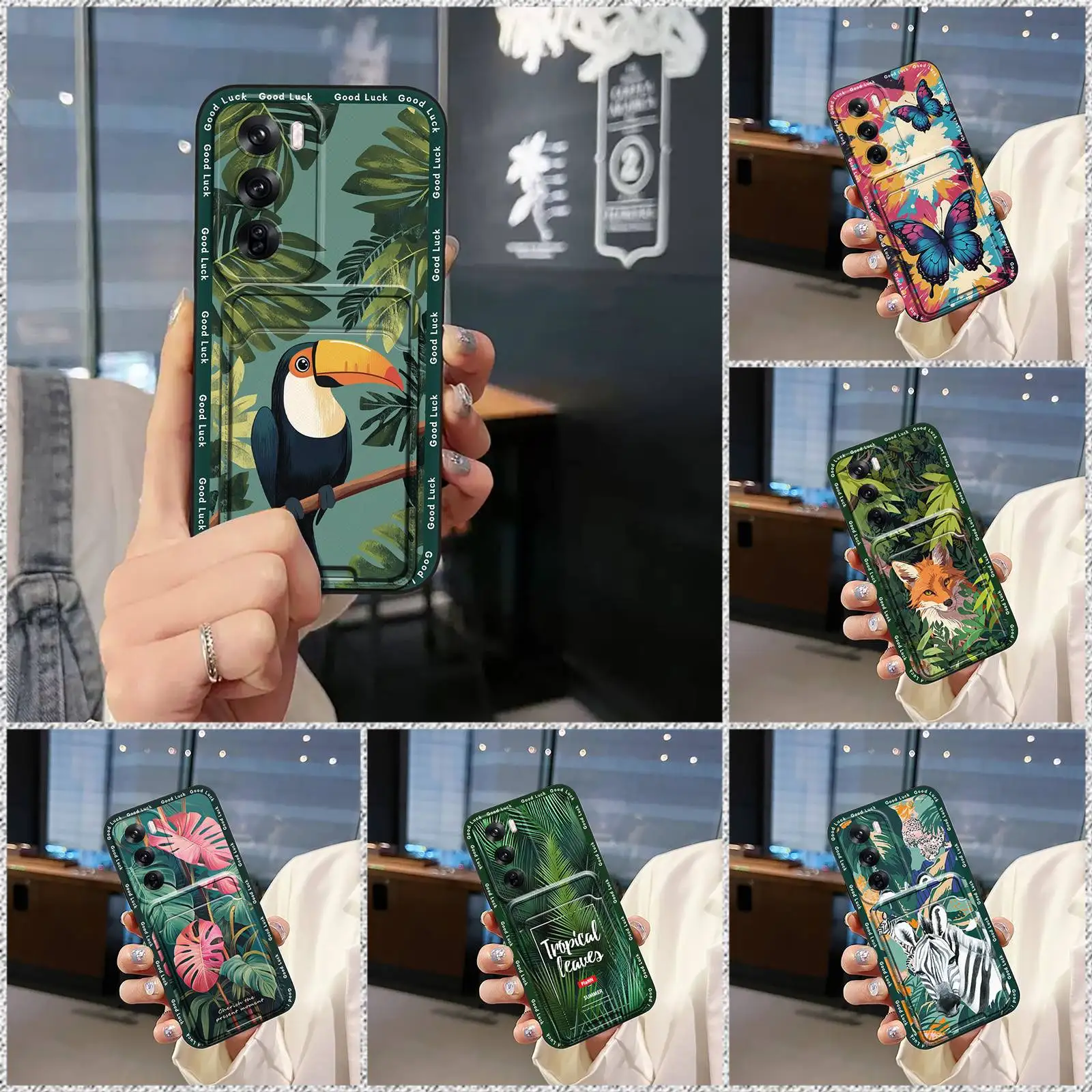 

Прочный противоударный прочный чехол для телефона для OPPO Reno12 Pro 5G, китайский водонепроницаемый чехол для карт, силиконовый модный дизайн, милый мультяшный чехол