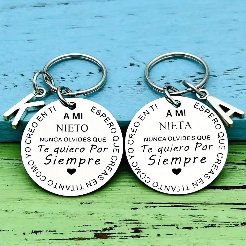 1PC 1PC Granddaughter Gifts From Grandmother - Christmas Gift for Granddaughter - To My Grandson Birthday Keychain nioeto nieta