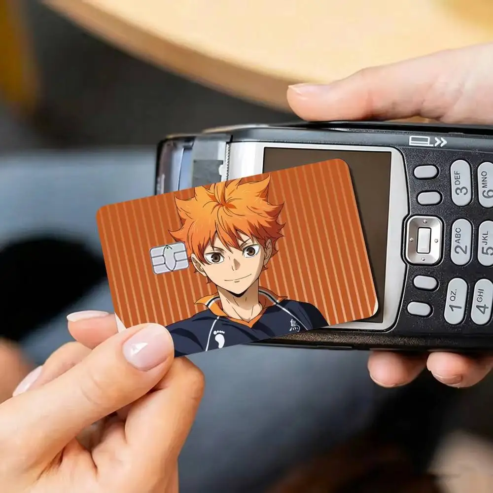 Hinata Shoyo Volleyball  Credit Card HD Stickers Small Chip Waterproof Sticker Game Card Decal Gift