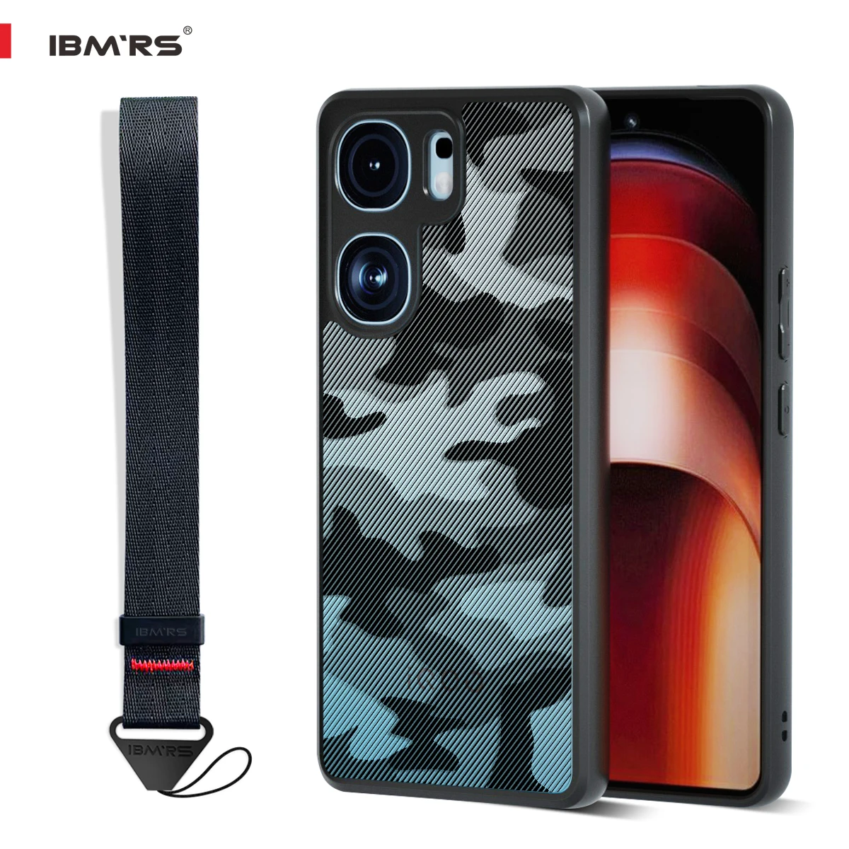 

IBMRS for IQOO Neo9s Pro/Neo 9/Neo 9 Pro phone case,Military Camo Shockproof Bumper, Hybrid PC+TPU Rugged Protective Cover