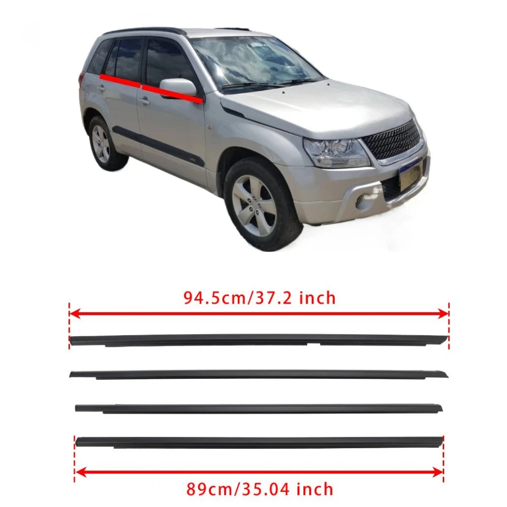1 Pcs 5 Doors Outside Windows Rubber for Grand Vitara 20183831-65J00 2007-2014 Not for 3 Doors Glass Weatherstrip Sealing