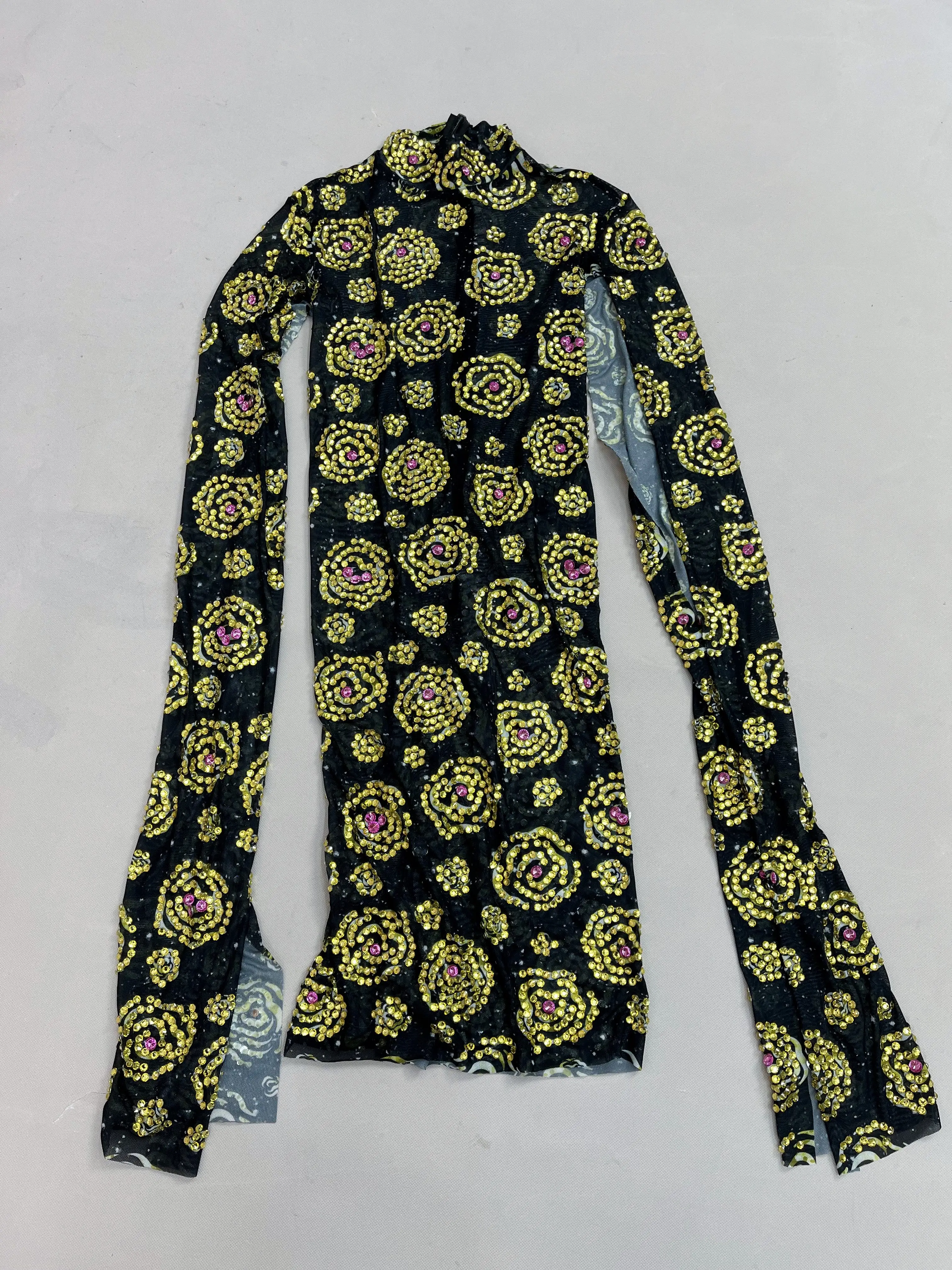 Hochwertiges, luxuriöses Abendkleid mit glänzenden Strasssteinen und Rosen für Damen, elegantes Cocktailparty-Kleid auf dem roten Teppich, Show-Outfit, Jinmeigui