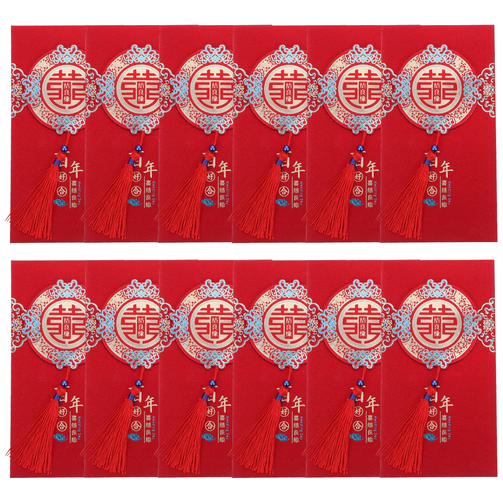 

12pcs Red Envelope Chinese Style Wedding Packets Large Size Lucky Money Gifts Paper Creative Supplies Envelopes
