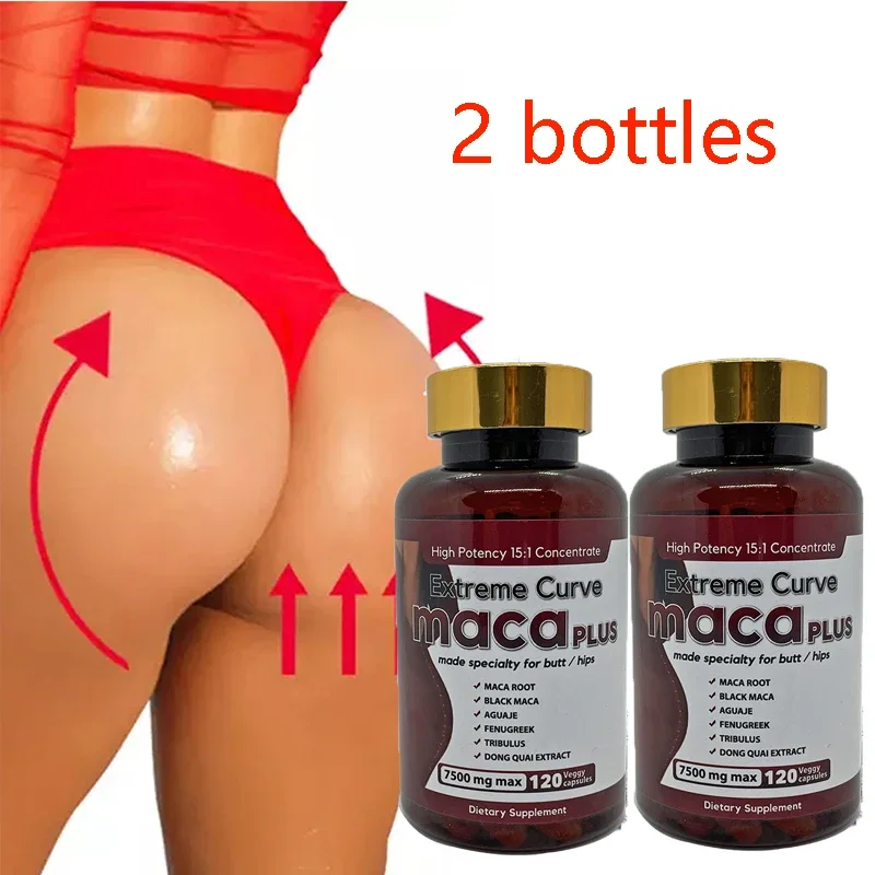 

2 bottles Hip lifting capsule Ultimate Maca Buttock Butt Enhancement Pills Shaping buttocks compact health food