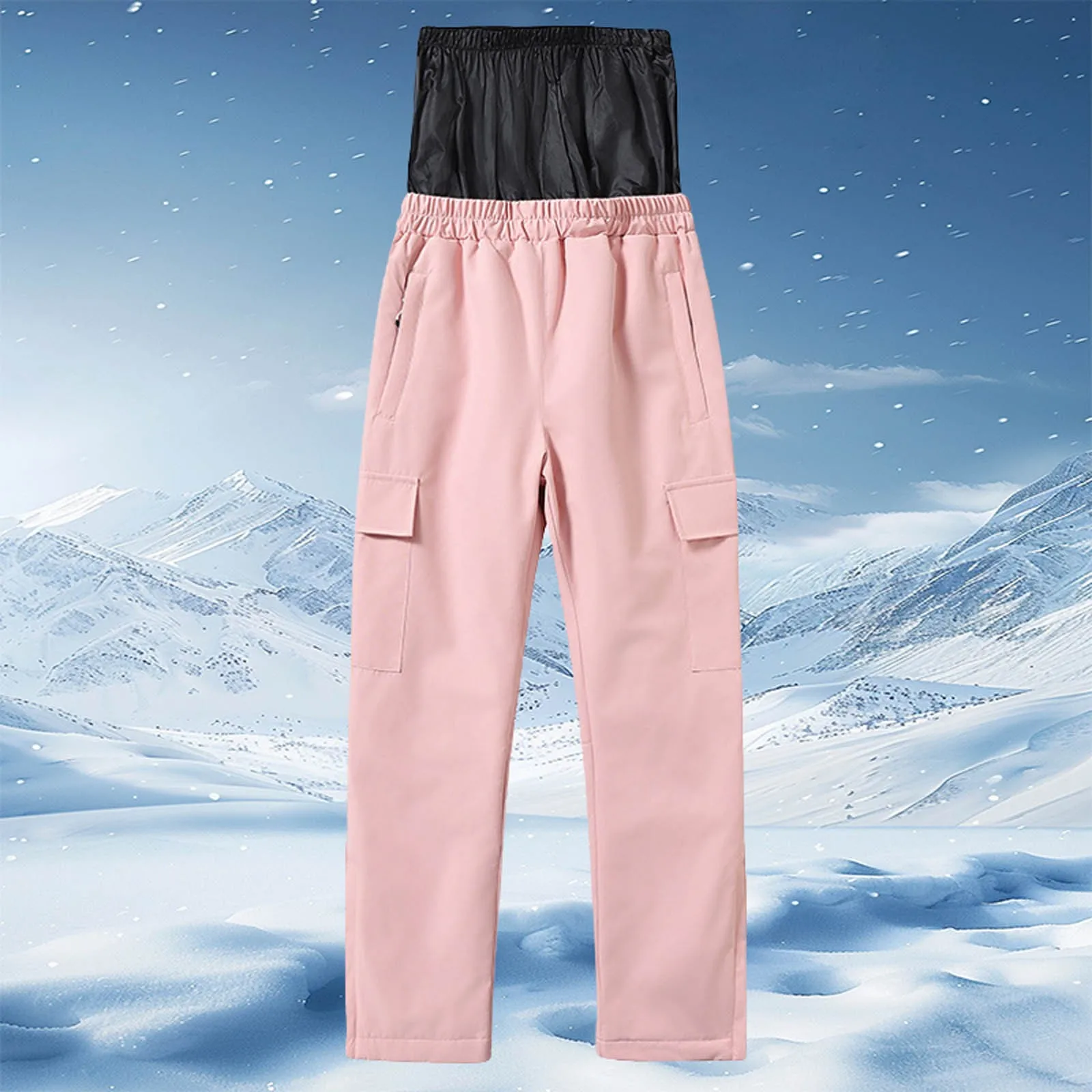 Children Ski Pants Warm Thickened Boys Girls Snowboard Wear Winter Outdoor Cargo Snow Pants 2025 New Waterproof Skiing Trousers