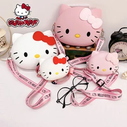 11cm i 19cm Hello Kitty torba Crossbody dla kobiet Kawaii torba podróżna 3d torba na ramię mała torebka do przechowywania telefonu prezenty