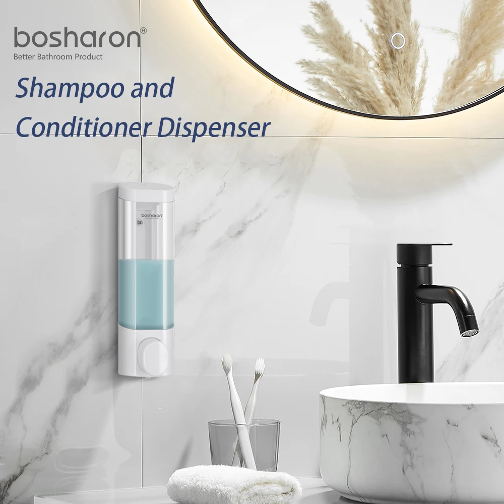 

Shower Soap Dispenser Wall Mounted Shampoo Dispenser for Shower Wall Body Wash Dispenser for Bathroom Hotel Large Capacity